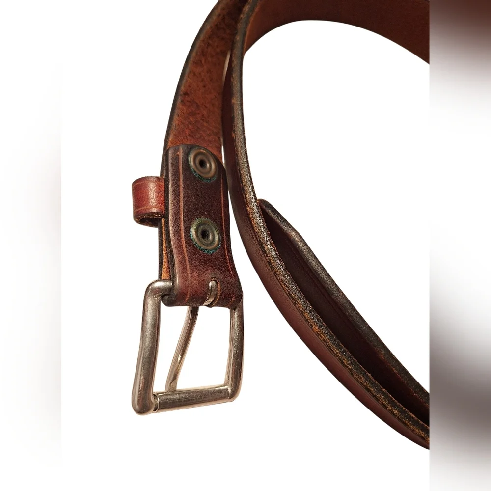 Men's Brown Leather Belt 55 inches in length Nice Quality Classic Design